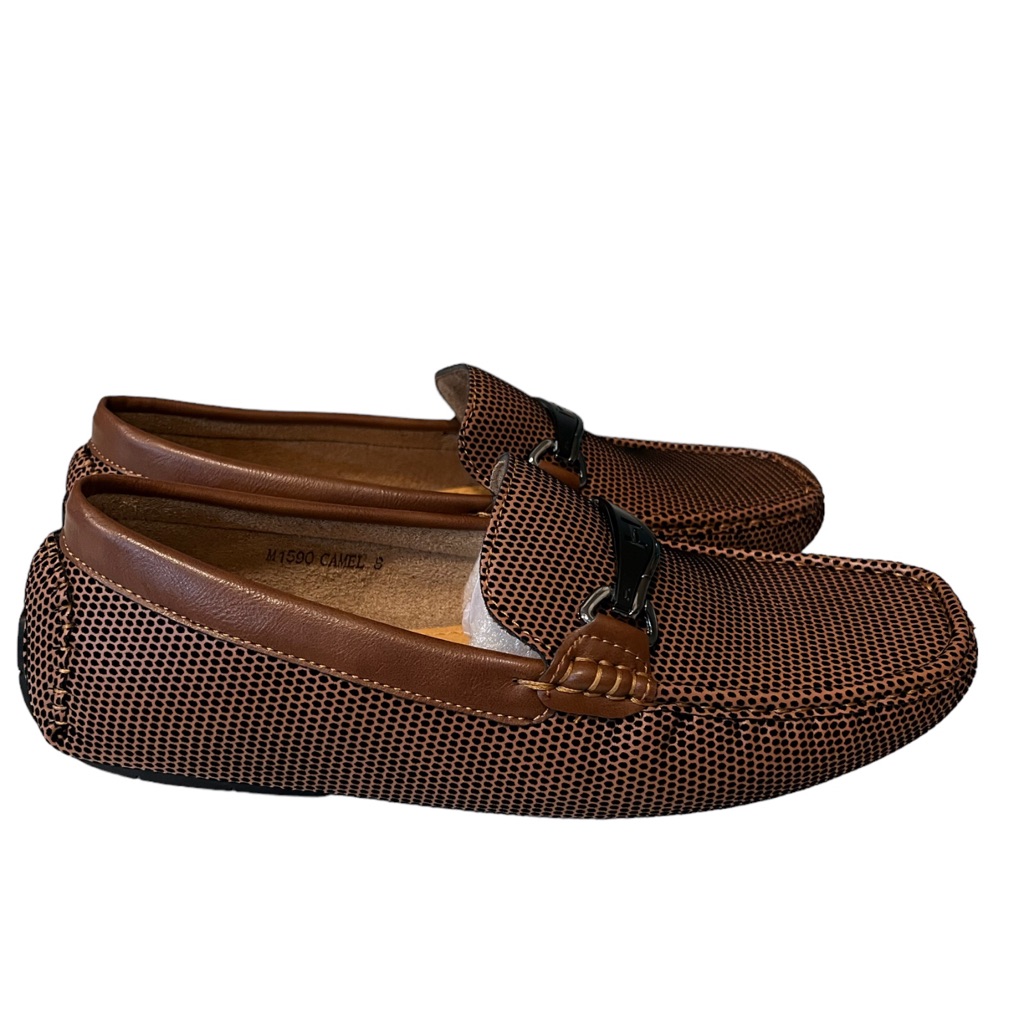 Albertini Camel Brown Driving Loafers Shoes M1590 Size 8 Nib